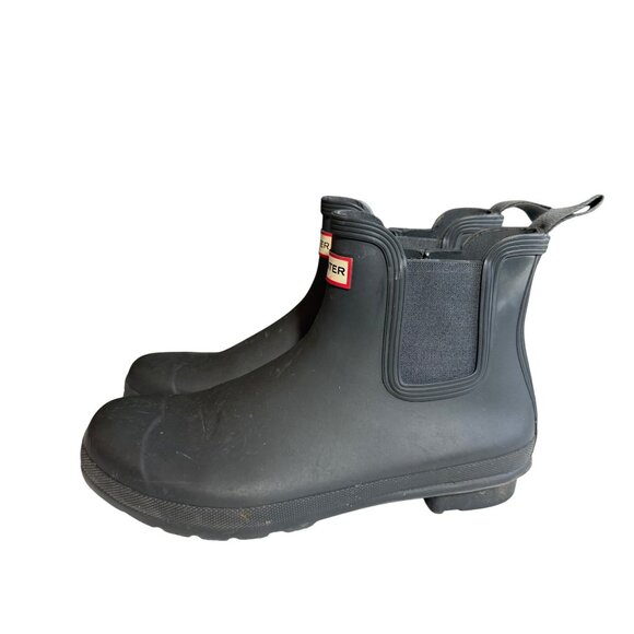 Hunter Chelsea Low Boots Bootie Black Size us12? UK 9 - Picture 5 of 9